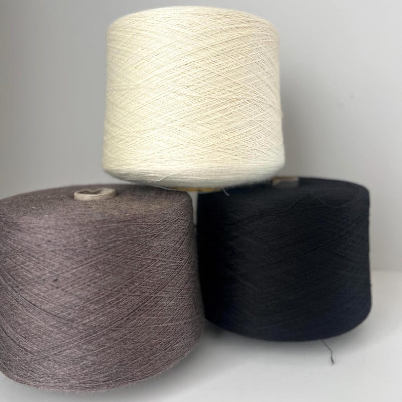 Yarn Stack Merino Silk Yarn on Cone Italian Hand Knitting Machine Knitting Crochet ...