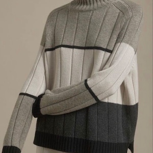 Cashmere Turtleneck Sweater Cashmere Pullover, Knitted Cashmere Sweater High Quality Hand Knitted