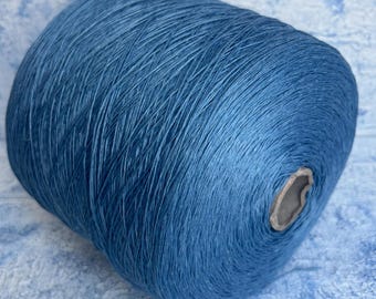 Linen fine yarn on cone, 100% Linen Italian Yarn for Hand Knitting, Machine Knitting, Crochet and weaving 450m/100g (492yards/3.52oz)