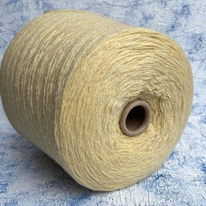Cashmere 100% yarn on cone Machine Knitting Hand knitting Weaving  Color Lemon Higland NM 2/15 750m/100g (820yd/3.52oz)
