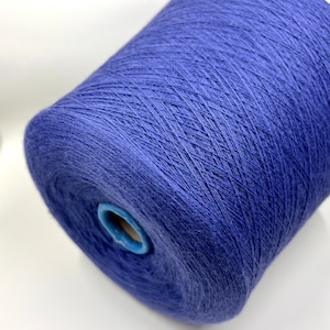 Merino yarn on cone , 100% merino, 100g/ 1400 m,  color Blue,  Italian Fine Yarn, Machine knitting, Hand Knitting, Lace yarn