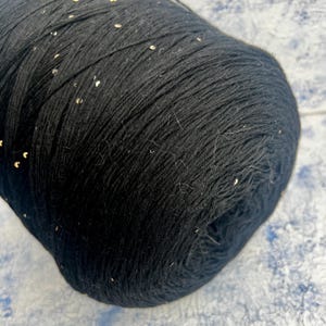 Merino 100% fine yarn with sequins on cone Cashwool 100g/380m Italian fine yarn, hand knitting Weaving