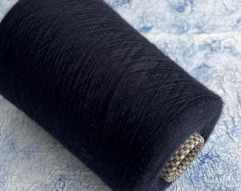 Cashmere silk yarn Machine Knitting Crochet Weaving 70/30% Cashmere/Silk Cariaggi Jaipure 2/56 2800m/100g (3062yrds/3.52oz) Dark blue