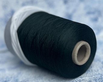 100% Silk Yarn on cone Machine Knitting Crochet Weaving  Color dark green 6500m/100g (7108yrds/3.52oz)