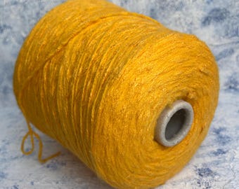 Cotton silk elastane yarn Machine Knitting Hand Knitting 48/30/20/2% Cotton/Polyamide/Silk/Elastane 560m/100g(612 yards/3.52oz) Color yellow