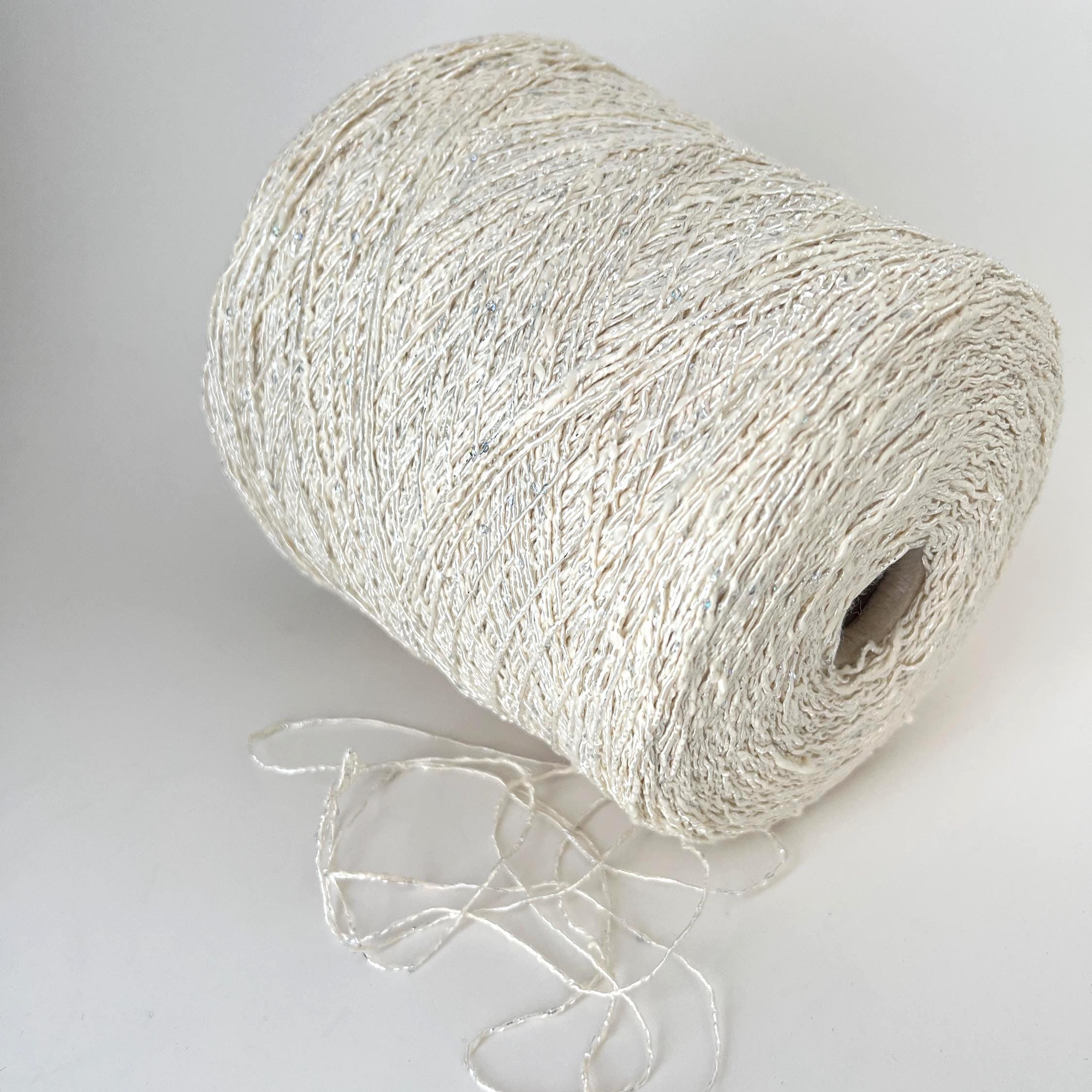 Cotton With Lurex Micro Sequins Yarn on Cone 40/54/4/2% Cotton/pl