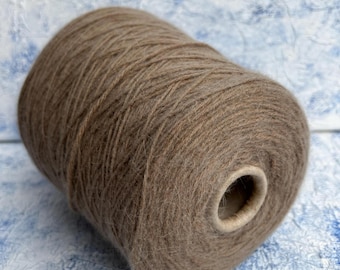 Angora merino blend yarn on cone 55/35/10% Merino/Angora/PA Hand Knitting Machine Knitting yarn 375m/100g (410yrd/3.52oz) color Castoro