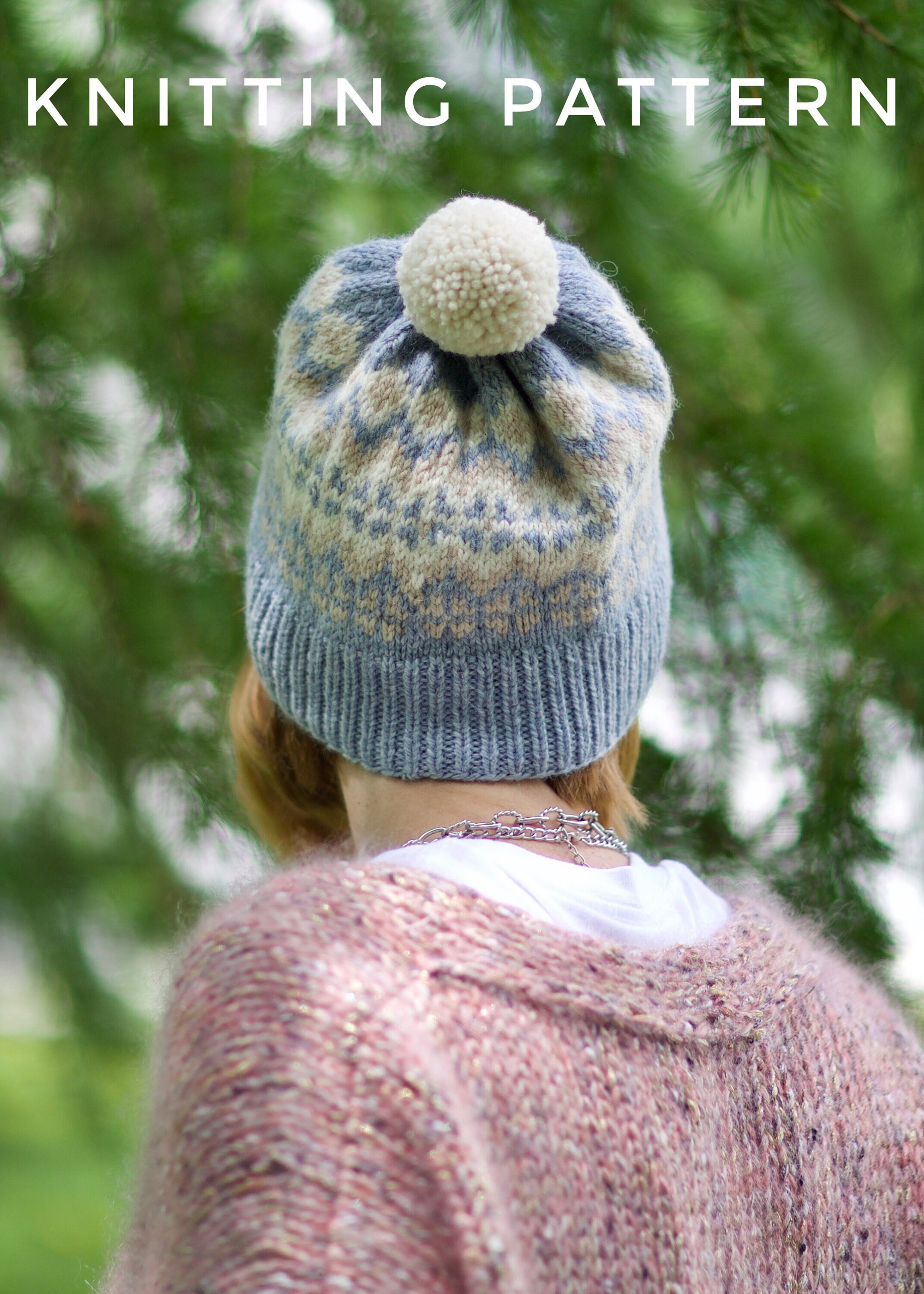 Winter Hat Knitting Pattern,|easy Knit Pattern Fair Isle Hat - Etsy