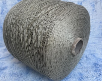Linen fine yarn on cone, 100% Linen Italian Yarn for Hand Knitting, Machine Knitting, Crochet and weaving 450m/100g (492yards/3.52oz)
