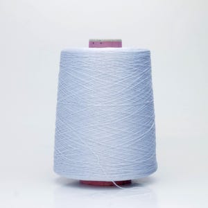 Silk Viscose Blend Yarn on cone - Light Blue, Servizi e Seta Nm 2/48, 1400m/100g (1531yards/3.52oz) Machine Knitting Crochet Weaving