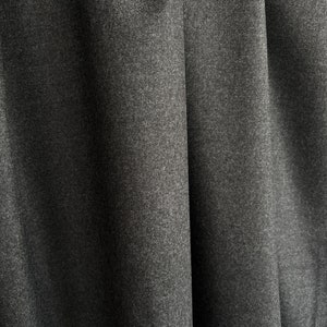 Cashmere Fabric, Dark gray fabric woven in ITALY, 100% Cashmere fabric, Soft Material Dress, 152cm (1.66 yard) wide, Lot 3,0m (3.28yard)