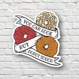 Donut Aufkleber, buntes Sprinkle-Design, lustige Lebensmittel-Aufkleber, Geschenk für Bäcker, Laptop-Dekor, Planerzubehör, niedliches Schreibwaren