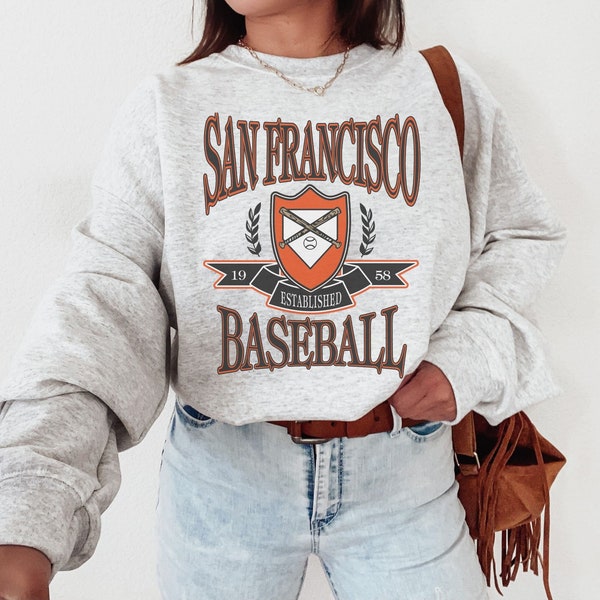 San Francisco Vintage Unisex Sweatshirt, Retro Preppy Crewneck, ästhetischer Hoodie, niedliche moderne Frauen Crew, Gameday Apparel