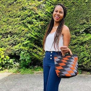 Sac crochet raphia, sac raphia pour l'été, sac de plage en raphia, sac cabas raphia, sac paille en raphia, , sac en raphia pour femme