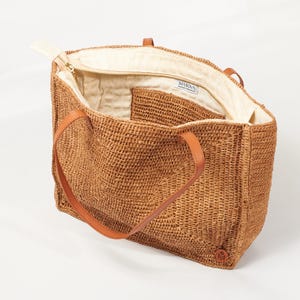 Sac raphia, sac en raphia, sac été, sac de plage, sac en paille, sacs, Rafia bag, sac en osier, sac de travail, sac cabas, sac cabas raphia