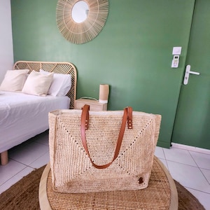 Bolso tote de rafia, bolso de rafia, bolso de playa, bolso de paja de rafia, bolso de verano, bolso de mimbre, bolso de paja de verano, bolso de rafia de crochet