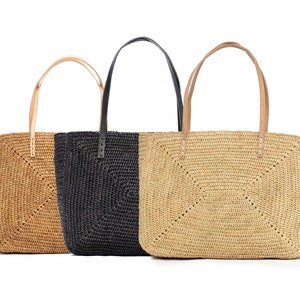 Raffia bag, raffia tote bag, summer bag, beach bag, crochet raffia bag, beach bag, straw bag, wicker bag, raffia bag