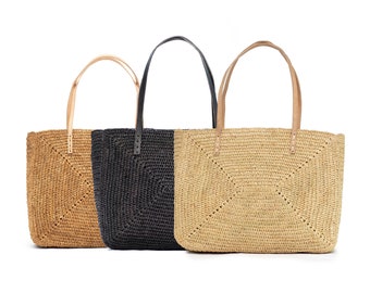 Raffia bag, raffia tote bag, summer bag, beach bag, crochet raffia bag, beach bag, straw bag, wicker bag, raffia bag