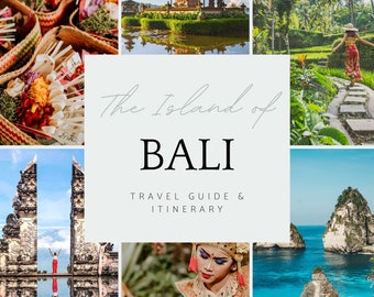 Bali, Indonesia | Travel Guide, Editable Travel Itinerary, Fillable PDF, Travel Planner, Printable, Editable PDF, Vacation Planner Inactive