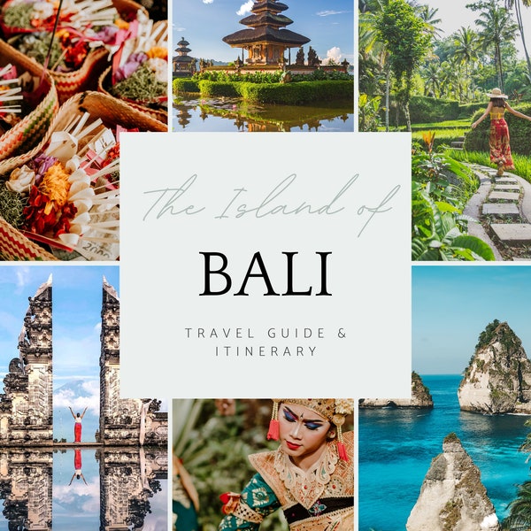 Bali, Indonesia | Travel Guide, Editable Travel Itinerary, Fillable PDF, Travel Planner, Printable, Editable PDF, Vacation Planner Inactive