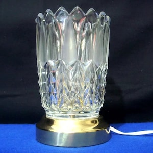 Vintage Original 1960s- 70s BOHEMIA GLASS Lamp Made In Czech Republic Retro Kitsch Mcm