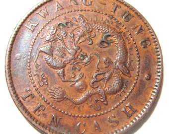 1906 China 10 Cash Tai- Ching-ti-kuo Copper Coin - Etsy
