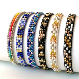 Bunte Rocailles Armbänder-Rocailles Armband-Wickelarmband Armband-Minimalistische Perlen Armband-Wickelarmband-Zierliche Armband