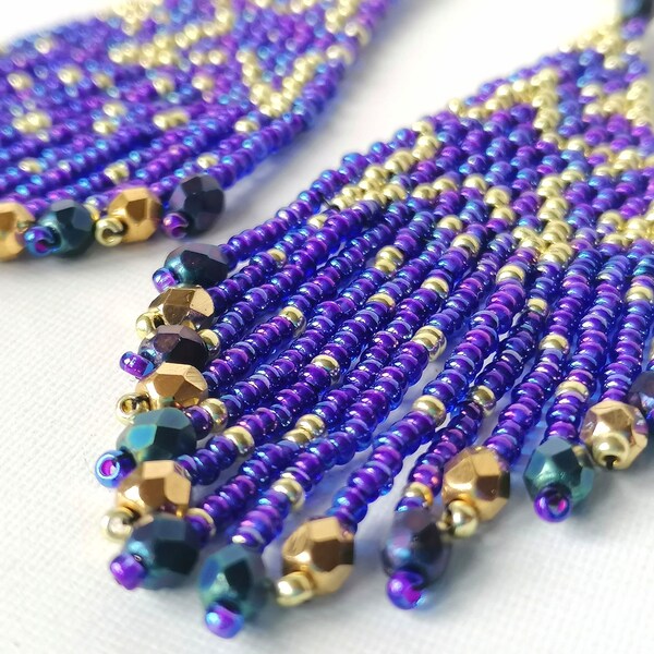 Beaded Star Earrings Etsy