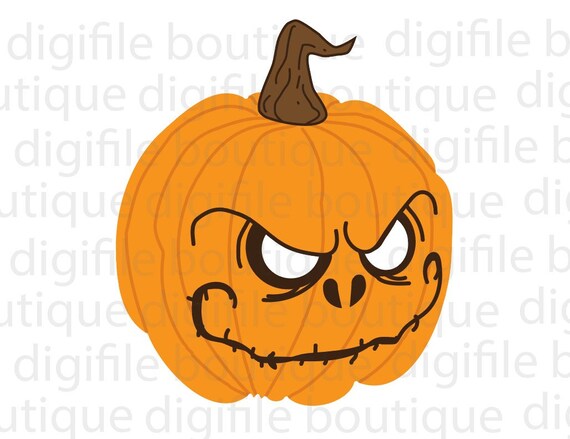 Scary Halloween Pumpkin Vector Art PNG Images