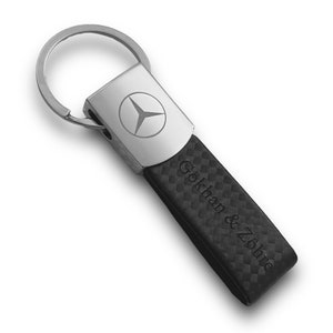 Schlüsselanhänger Leder personalisiert mit Gravur, alle Automarken möglich, Mercedes,VW,Porsche,Fiat,Peugeot,Renault,Ferrari,Skoda,Dacia, Bild 7
