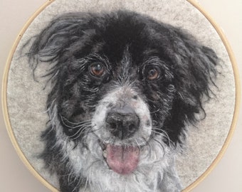 Custom made Needle-Felted Pet Portraits. Handmade in 100% wool! Perfect gift for all animal lovers, 7th anniversary gift or pet memorial.