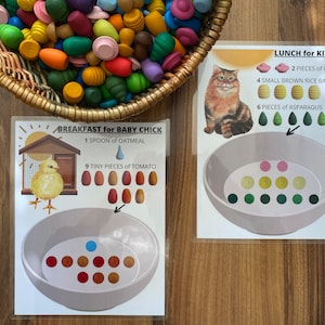 Nutrire gli animali domestici: modelli di gioco con parti sciolte, carte modello per carte con parti sciolte Grapat, 15 parti sciolte Grapat Mandala stampabili