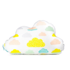 Nursery Toddler Room Decor Accessories Cloud Shaped Cushion with Pattern for children