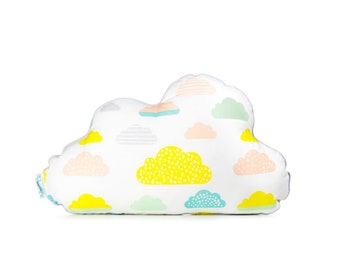 Nursery Toddler Room Decor Accessories Cloud Shaped Cushion with Pattern for children