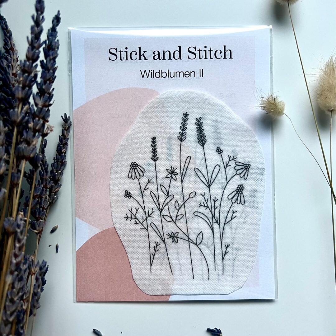 Stick and Stitch - Wildflowers II Embroidery Pattern on Stabilizer ...