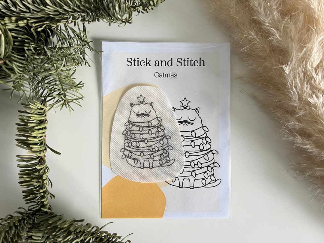 Stick and Stitch - Catmas Christmas Tree Cat, embroidery pattern on ...