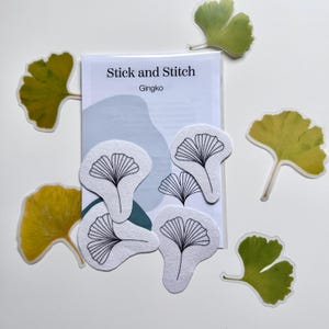 Stick and Stitch - Gingko borduurpatroon op borduurvlies, wateroplosbaar en zelfklevend