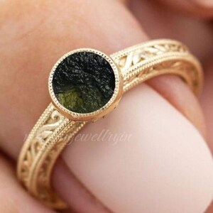 Moldavite, Moldavite Ring, 925 sterling Silver Ring, Raw moldavite, Naturel Moldavite, Fathers day Gift, gift for her, gift jewellery, Rings
