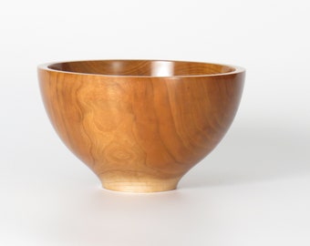 6 inch Black Cherry wooden bowl,  hand turned cherry bowl