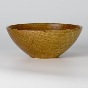 White Oak wooden bowl, 6 1/2 inch diameter, hand turned and hand made oak bowl