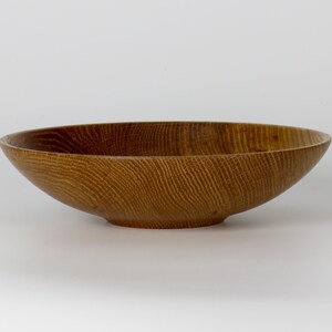 White Oak wooden bowl, 7 7/8 inch diameter, hand turned and hand made oak bowl, food safe finish