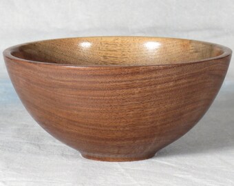 6 1/16" Black Walnut wooden bowl, hand turned