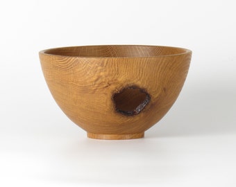 7 inch White oak wooden bowl, hand turned, hand made oak bowl, food safe finish