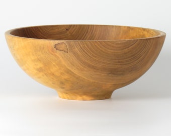 9 1/2 inch Maple food safe wooden bowl, handmade, walnut oil and beeswax finish, salad bowl, fruit bowl, serving bowl