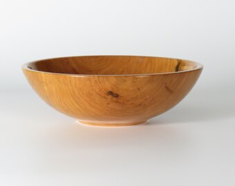 7 13/16 inch Black Cherry wooden bowl,  hand turned, hand made cherry bowl