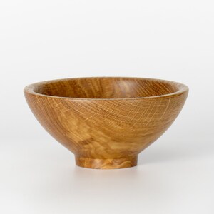 4 9/16 inch White Oak wooden bowl, hand turned, hand made oak bowl, food safe finish