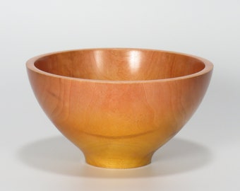 Sunburst, Sunrise, Sunset colored 5 3/8 inch wooden bowl, hand turned hand made birch bowl