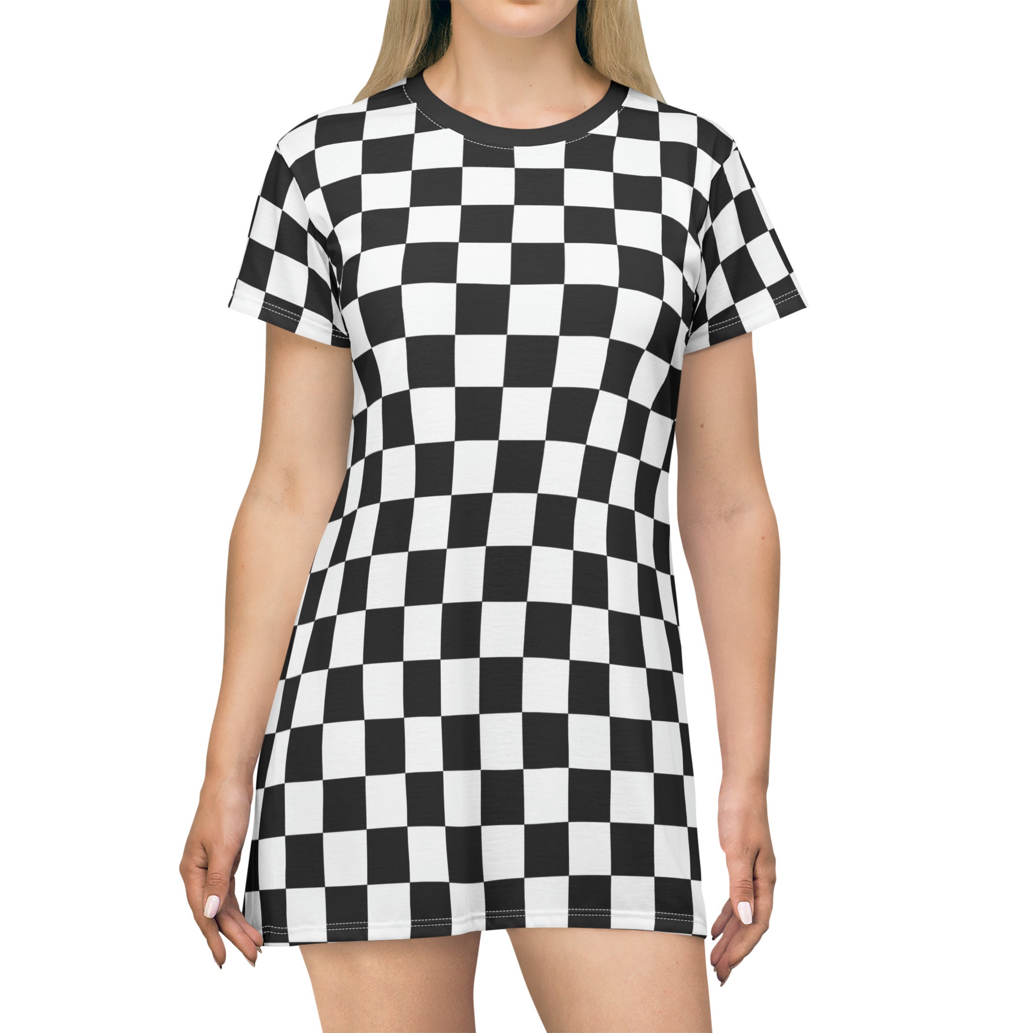 Louis Vuitton vintage short dress with black and white checkerboard pattern  - S - 2020s secondhand Lysis