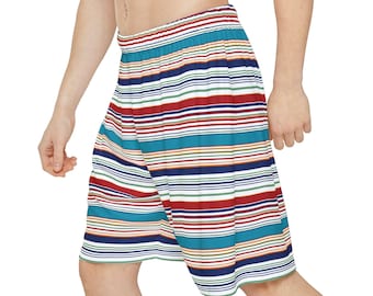 Striped Shorts: Men's Elastic Waist