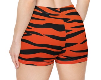 Shorts deportivos a rayas de tigre naranja: ropa para fanáticos del fútbol de Cincinnati